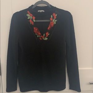 Black cut out sweater